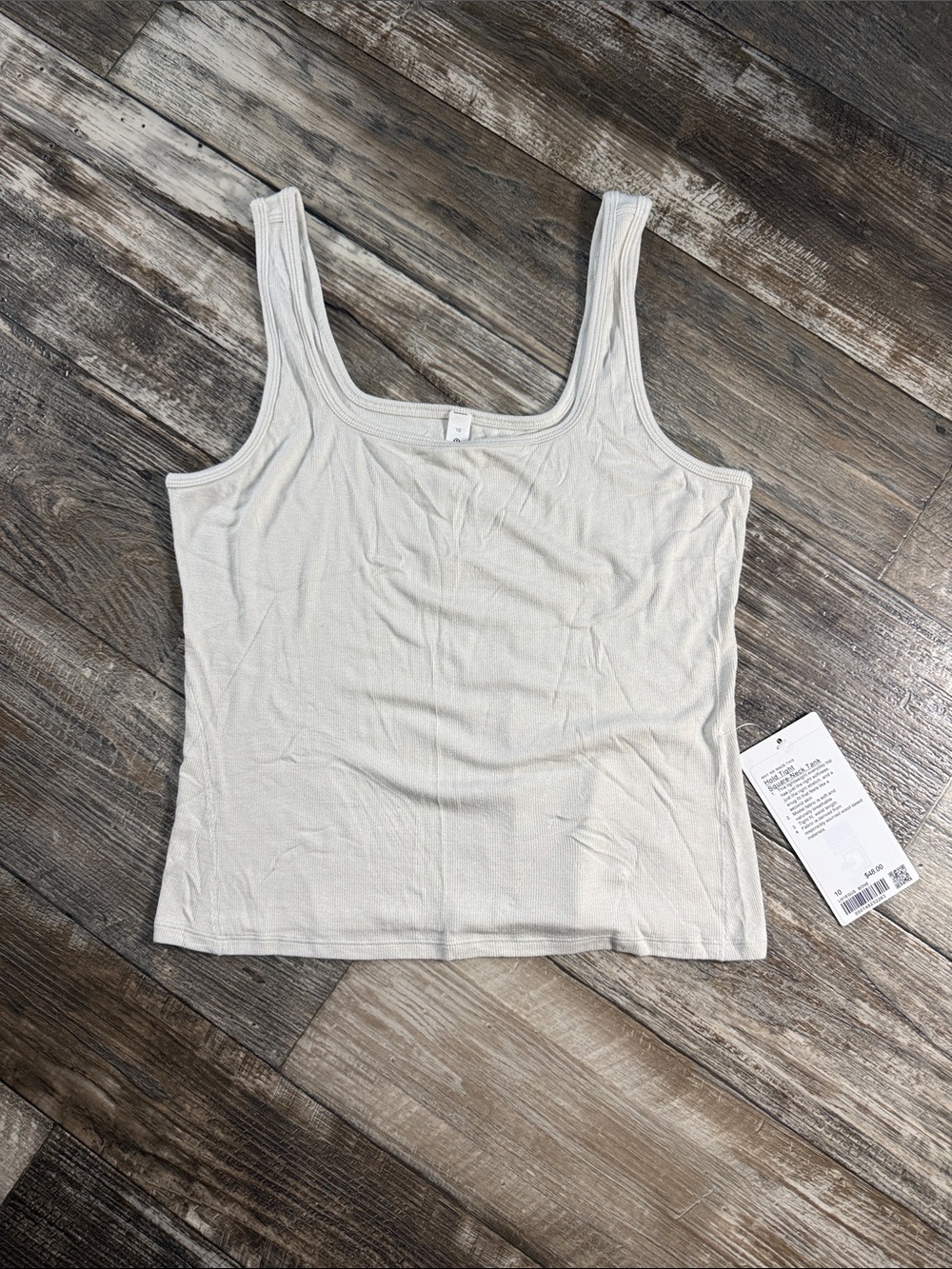 lululemon athletica Ribbed Square Neck Tank - Cream